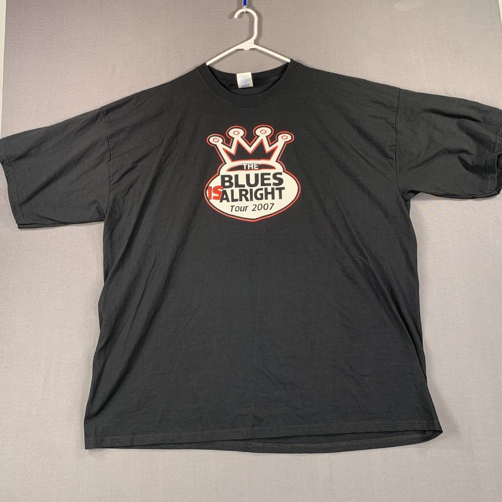 Blues Is Alright Tour 2007 Shirt Mens 4XL Black Concert Band Tee Gildan Music